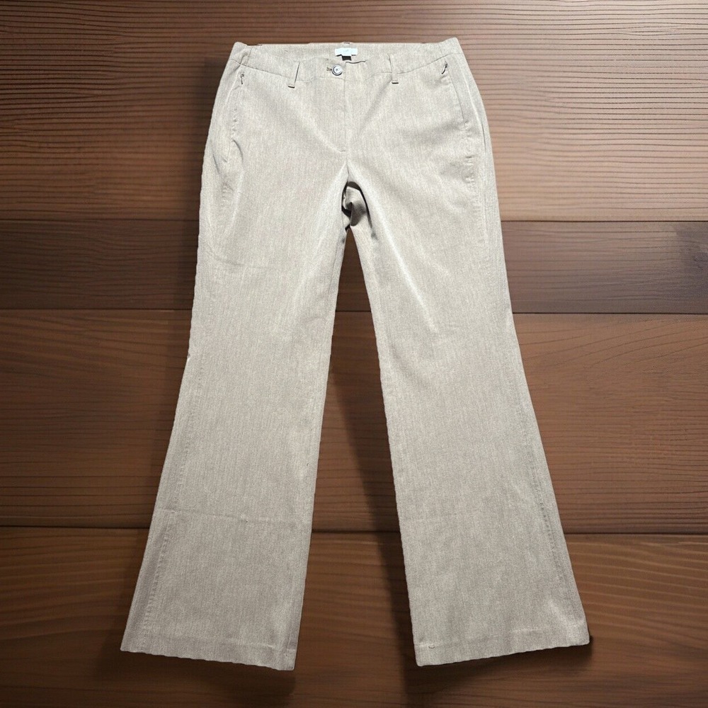 J Jill Pants Premium Bi-Stretch Neutral Heather Brown Classic Dress Size 12